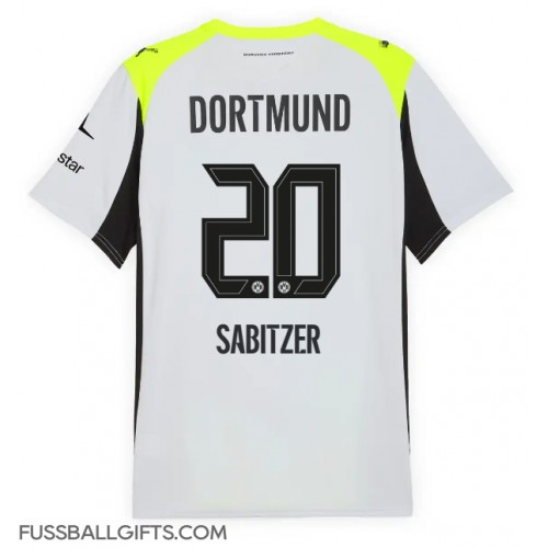 Borussia Dortmund Marcel Sabitzer #20 Fußballbekleidung Auswärtstrikot 2025-26 Kurzarm